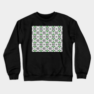 Abstract geometric pattern - green and black. Crewneck Sweatshirt